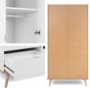 Mobile Preview: kleiderschrank-weiss-180-cm-holz-schrank-2-tueren-flurschrank-mehrzweckschrank-180x90x55cm