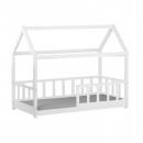 Mobile Preview: Kinderbett Hausbett mit Rausfallschutz 80x160 cm Bodenbett Montessori Bett Bettenhaus Lattenrost