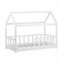 Mobile Preview: Kinderbett Hausbett mit Rausfallschutz 80x160 cm Bodenbett Montessori Bett Bettenhaus Lattenrost