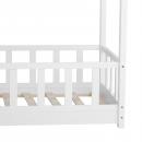 Mobile Preview: Kinderbett Hausbett mit Rausfallschutz 80x160 cm Bodenbett Montessori Bett Bettenhaus Lattenrost