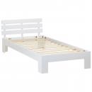 Mobile Preview: Einzelbett - weiss, 90 x 200 cm - Massivholz Bettgestell Holzbett Futonbett