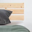 Mobile Preview: Einzelbett - natur, 90 x 200 cm - Massivholz Bettgestell  Holzbett Futonbett