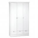 Mobile Preview: Kleiderschrank Weiss Garderobe Schrank Garderobenschrank Schlafzimmerschrank Drehtürenschrank, 200x120x51cm