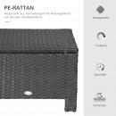 Mobile Preview: poly-rattan-hocker-mit-kissen-sitzhocker-schwarz-cremeweiss-50x50x35cm