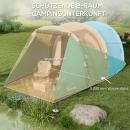 Mobile Preview: campingzelt-fuer-4-5-personen-separate-wohn-schlafraeume-gruen-460x260x190cm