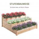 Mobile Preview: hochbeet-3-stufige-gartenbeet-pflanzenbeet-kraeuterbeet-blumentreppe-fuer-balkon-garten-natur-tannenholz-124x124x56cm