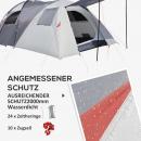 Mobile Preview: campingzelt-fuer-4-5-personen-zwei-innenraeume-herausnehmbare-bodenmatte-grau-490x250x185cm