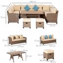 Mobile Preview: sitzgruppe-gartenlounge-fuer-10-personen-aus-pe-rattan-6-teilig-inkl-kissen-braun-khaki-blau