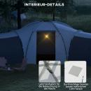 Mobile Preview: campingzelt-fuer-6-9-personen-4-raeume-mit-vorzelt-wasserdicht-grau-615x615x225cm