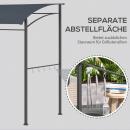 Mobile Preview: grillpavillon-grillueberdachung-regenschutz-haken-fuer-utensilien-stahlrahmen-grau-215x150x174-220cm