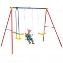 Mobile Preview: kinderschaukel-gartenschaukel-schaukelgeruest-2-schaukeln-mit-wippe-schaukel-outdoor-mit-hoehenverstellbarem-gestell-schaukelgestell-outdoor-3-5-jahre-290x180x196cm