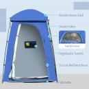 Mobile Preview: campingzelt-duschzelt-mit-tasche-duschkabine-umkleidekabine-polyester-blau-167x167x218cm