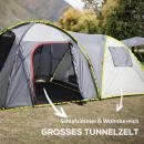 Mobile Preview: campingzelt-fuer-4-5-personen-zwei-innenraeume-herausnehmbare-bodenmatte-grau-490x250x185cm