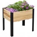 Mobile Preview: hochbeet-pflanzkasten-blumenkasten-blumentopf-kraeuterbeet-mit-vliesstoff-massivholz-stahl-natur-schwarz-80x60x74cm