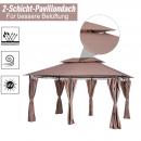 Mobile Preview: pavillon-3x4m-gartenpavillon-mit-6-seitenteilen-partyzelt-gartenzelt-festzelt-mit-doppeldach-khaki