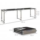 Mobile Preview: campingtisch-bierpongtisch-klappbar-leicht-hoehenverstellbar-schwarz-240x60x54-62-70cm