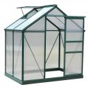 Mobile Preview: gewaechshaus-mit-dachfenster-aluminium-treibhaus-190cmx132cmx201cm-gruen-transparent