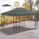 Mobile Preview: ersatzdach-pavillondach-fuer-metallpavillon-gartenpavillon-partyzelt-gartenzelt-polyester-3x4m-dunkelgrau