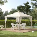 Mobile Preview: gartenpavillon-pavillon-gartenzelt-festzelt-partyzelt-mit-4x-seitenwand-wetterfest-metall-polyester-cremeweiss-2-94x2-94x2-65m