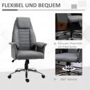 Mobile Preview: chefsessel-hoehenverstellbar-5-rollen-ergonomische-form-grau-68x69x126cm