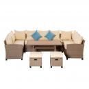 Mobile Preview: sitzgruppe-gartenlounge-fuer-10-personen-aus-pe-rattan-6-teilig-inkl-kissen-braun-khaki-blau