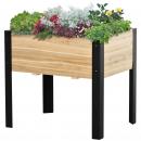 Mobile Preview: hochbeet-pflanzkasten-blumenkasten-blumentopf-kraeuterbeet-mit-vliesstoff-massivholz-stahl-natur-schwarz-80x60x74cm