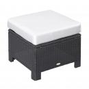 Mobile Preview: poly-rattan-hocker-mit-kissen-sitzhocker-schwarz-cremeweiss-50x50x35cm