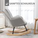 Mobile Preview: schaukelstuhl-im-retro-design-massivholz-schwingsessel-hellgrau-71x92x101cm