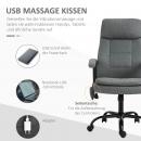 Mobile Preview: buerostuhl-massagefunktion-hoehenverstellbar-ergonomisch-grau-63x70x112-121cm