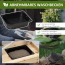 Mobile Preview: pflanztisch-gaertnertisch-mit-waschbecken-blumentisch-aus-holz-mit-schublade-haken-korb-ablage-garten-terrasse-natur-107-5x46x142cm