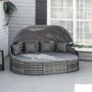 Mobile Preview: rattan-sonneninsel-4-teilige-liegeinsel-mit-sonnendach-sitzgruppe-4-kissen-metall-grau-230x145x80cm