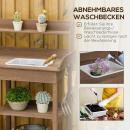 Mobile Preview: pflanztisch-gaertnertisch-blumentisch-mit-wanne-garten-tannenholz-braun-117x45x121cm