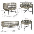 Mobile Preview: gartenmoebel-set-fuer-4-personen-aus-pe-rattan-2-sessel-1-sofa-2-beistelltisch-boho-stil-braun-grau