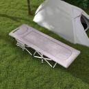 Mobile Preview: feldbett-campingbett-klappbar-weich-bis-200-kg-rostfreies-metallgestell-grau-200x65x42cm