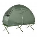 Mobile Preview: campingzelt-set-mit-feldbett-schlafsack-und-matratze-dunkelgruen-193x86x160cm