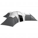 Mobile Preview: campingzelt-fuer-6-9-personen-4-raeume-mit-vorzelt-wasserdicht-grau-615x615x225cm