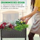 Mobile Preview: poly-rattan-hochbeet-blumenkasten-mit-fuessen-blumentopf-mit-ablage-mischbraun-70x30x70cm