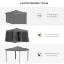 Mobile Preview: gartenpavillon-pavillon-2-96x2-96m-gartenzelt-mit-doppeldach-festzelt-partyzelt-mit-4x-seitenteile-moskitonetz-wetterfest-aluminium-polyester-dunkelgrau