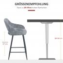 Mobile Preview: barhocker-set-im-retrodesign-samtoptik-mit-fussstuetze-grau-50x53x94cm