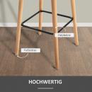 Mobile Preview: 2er-set-barhocker-inkl-fussstuetze-massivholz-grau-natur-55x48x100cm