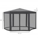 Mobile Preview: pavillon-gartenpavillon-mit-moskitonetz-partyzelt-gartenzelt-festzelt-zelt-6-eckig-polyester-metall-grau-394x341-2x250cm