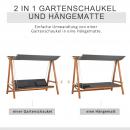 Mobile Preview: hollywoodschaukel-mit-bettfunktion-3-sitzer-gartenschaukel-mit-dach-hollywoodliege-gartenliege-kiefernholz-polyester-grau-teak-225-5x113x180cm