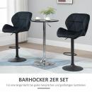 Mobile Preview: 2er-set-barhocker-tresenhocker-drehbar-hoehenverstellbar-samt-schwarz-51-5x57-5x93-114-5cm