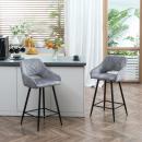 Mobile Preview: barhocker-set-im-retrodesign-samtoptik-mit-fussstuetze-grau-50x53x94cm