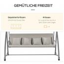 Mobile Preview: hollywoodschaukel-gartenschaukel-haengebank-3-sitzer-schaukel-mit-verstellbarem-dach-liegefunktion-polyester-braun-215x120x165cm