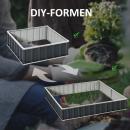 Mobile Preview: hochbeet-aus-stahl-diy-gartenbeet-mit-t-form-pflanzenschilder-handschuhe-pflanzenbeet-kraeuterbeet-blumentreppe-fuer-balkon-garten-dunkelgrau-258x90x30cm