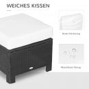 Mobile Preview: poly-rattan-hocker-mit-kissen-sitzhocker-schwarz-cremeweiss-50x50x35cm