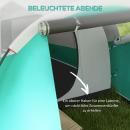 Mobile Preview: campingzelt-fuer-4-5-personen-separate-wohn-schlafraeume-gruen-460x260x190cm