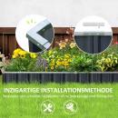 Mobile Preview: hochbeet-aus-stahl-diy-gartenbeet-mit-t-form-pflanzenschilder-handschuhe-pflanzenbeet-kraeuterbeet-blumentreppe-fuer-balkon-garten-dunkelgrau-258x90x30cm