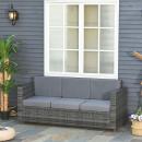 Mobile Preview: poly-rattan-sofa-mit-kissen-3-sitzer-garten-loungesofa-metall-polyester-grau-185x70x80cm